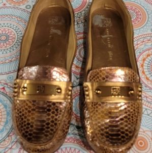 Anne Klein- Antique Gold Loafers